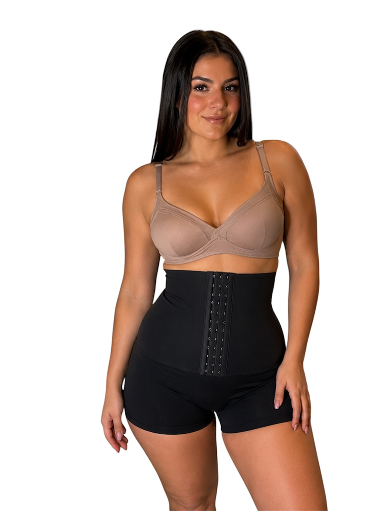 Faja en Lycra con pierna (Beige, L)